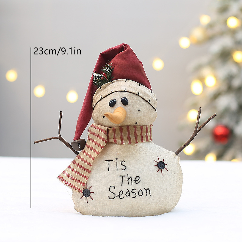 圣诞节雪人公仔玩偶可爱Merry Christmas小号圣诞布景装饰品摆件|undefined