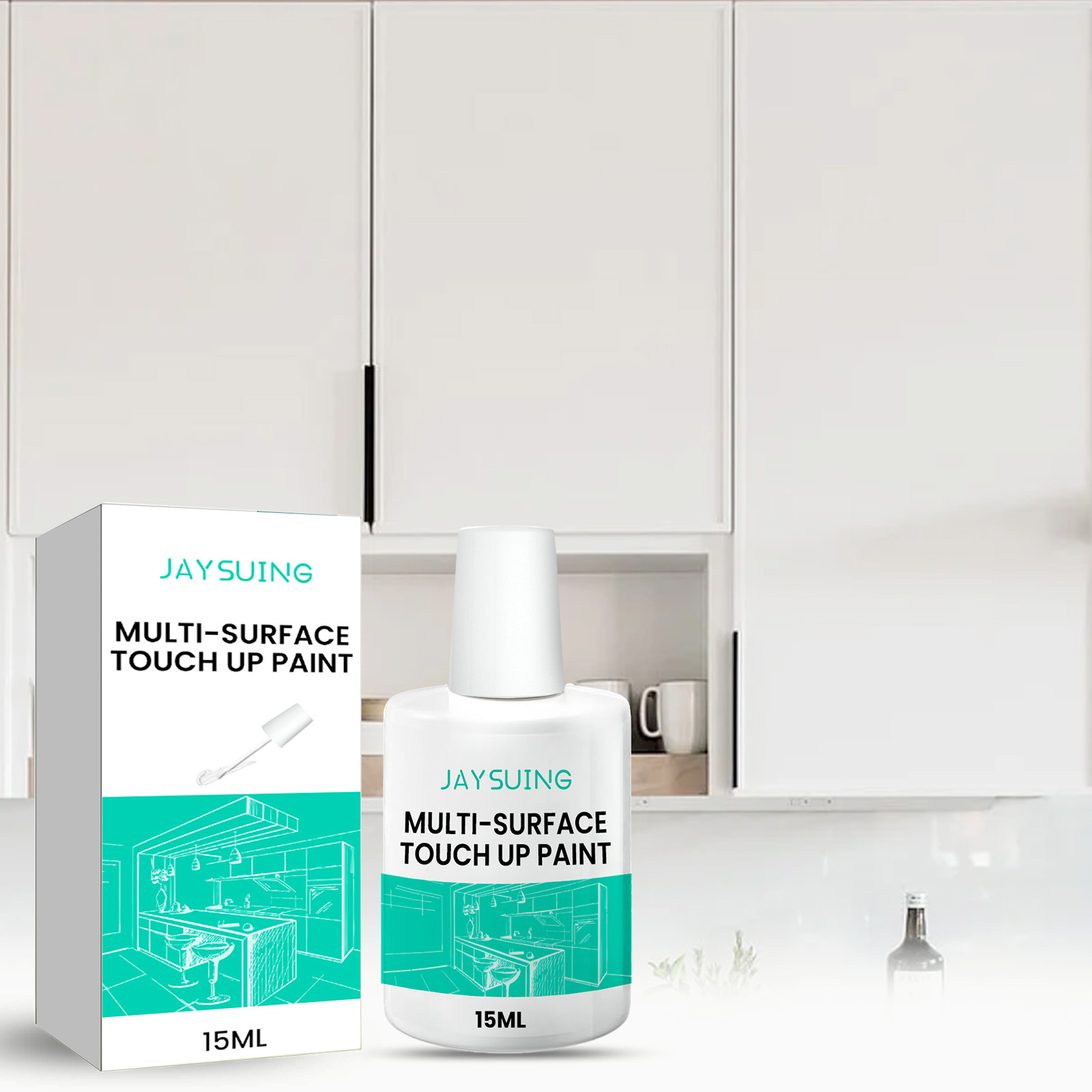 Jaysuing 多表面补漆涂料 涂鸦遮盖墙面霉斑翻新墙面裂缝修补漆