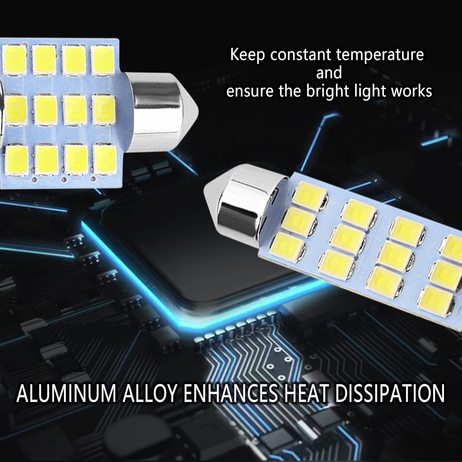 Car Led Combination Set 20Pcs T10 Width Indicator Light Double Tip Reading Light License Plate Light Indoor Door Light