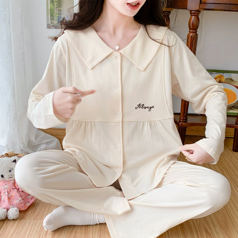 Summer cotton pijama for pregnant for young mother for breastfeeding, plus size