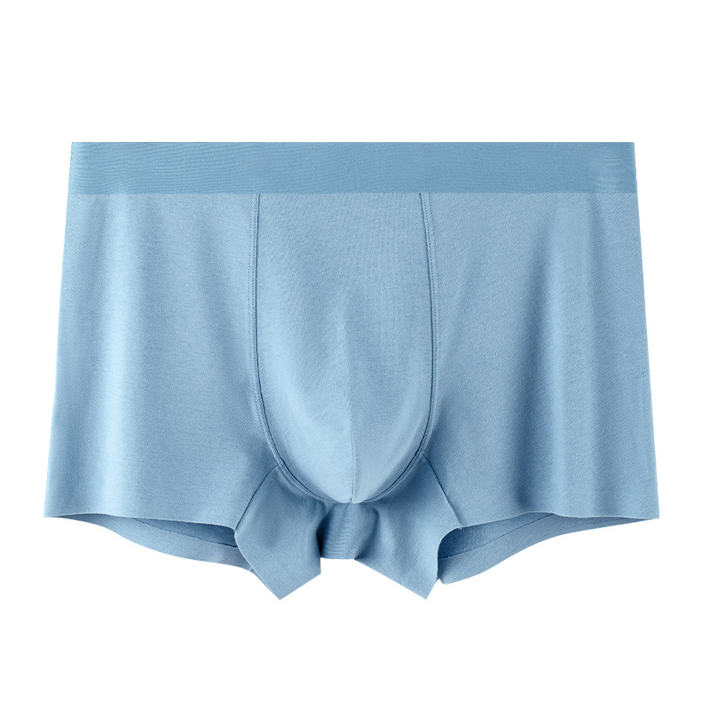 Ropa interior de hombre de algodón de fibra larga 80S sin costuras y cómoda seda de morera 10A pantalones cortos bóxer de personalidad antibacterianos y transpirables cabeza