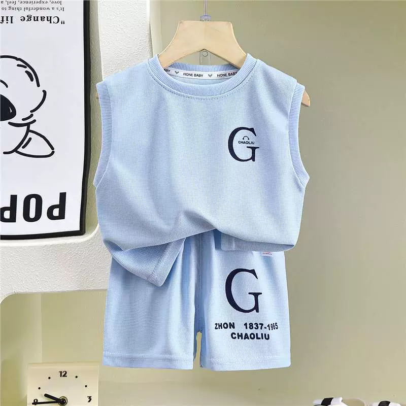 Children's vest, summer set, shorts for boys, summer clothing, children's clothing