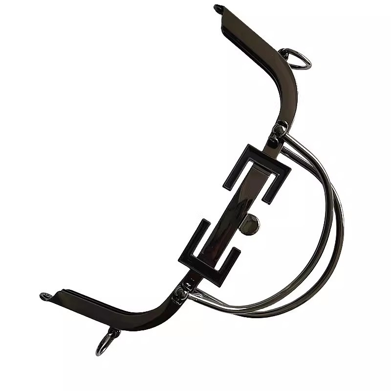 21.5cm pistola de oro claro negro curvo liso doble mano tirada sin agujero en tornillo joyería hecha a mano oro en stock image 6