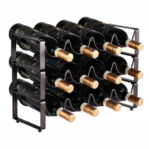 Red wine rack iron ornaments wine bottle rack can be stacked wine rack European wine rack iron wire creative wine cabinet display rack