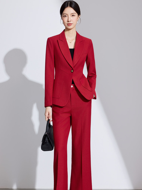 职业西装套装女时尚大牌高级感马甲三件套休闲气质主持人西服8206|undefined
