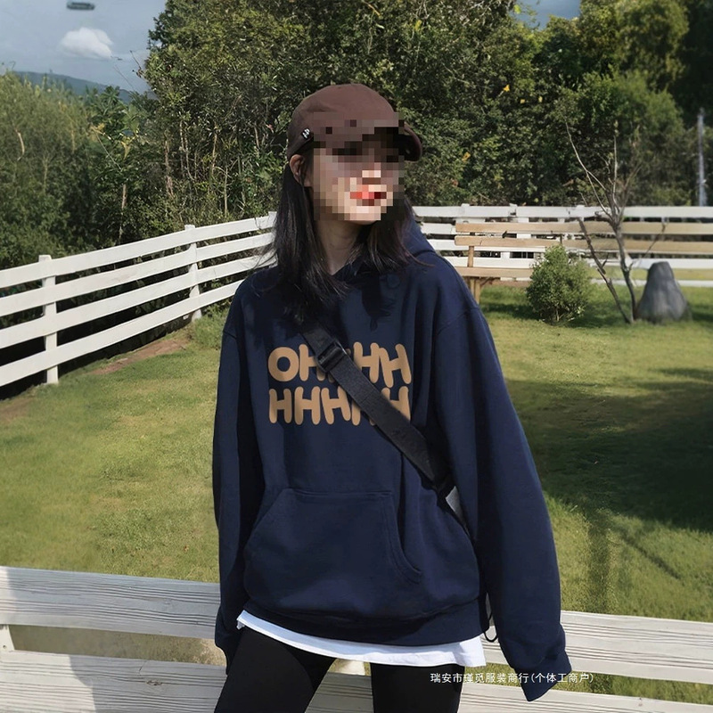 Women's hooded fleece sweatshirt 2025 new autumn and winter thickened loose casual spring and autumn thin long-sleeve top for women Women's hooded fleece sweatshirt 2025 new autumn and winter thickened loose casual spring and autumn thin long-sleeve top for women