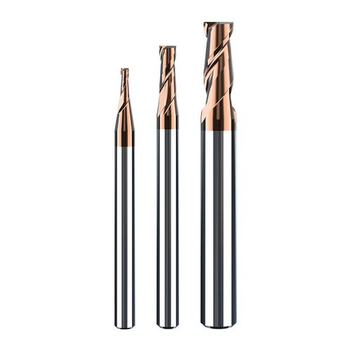 Huhao 55 degree 2-edge tungsten steel milling cutter two-edge carbide keyway CNC CNC coated flat-bottom steel end mill