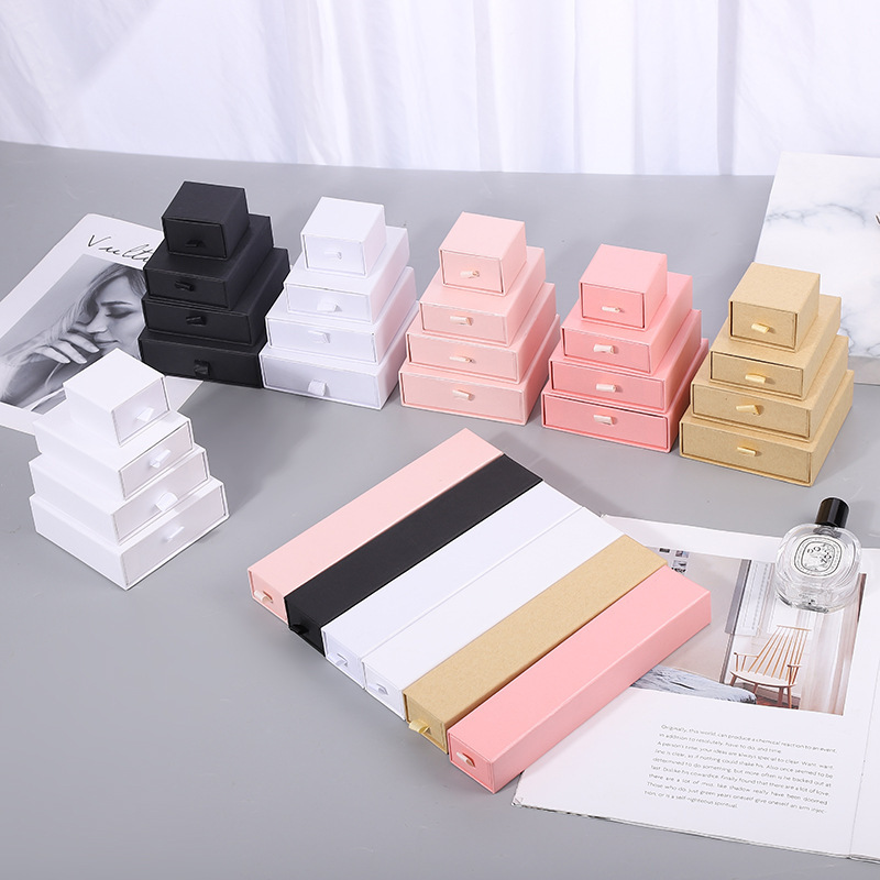 Manufacturer's Ready-Made Drawer Box Jewelry Box Wholesale Kraft Paper Bracelet Necklace Ring Packaging Box Jewelry Packaging Manufacturer's Ready-Made Drawer Box Jewelry Box Wholesale Kraft Paper Bracelet Necklace Ring Packaging Box Jewelry Packaging