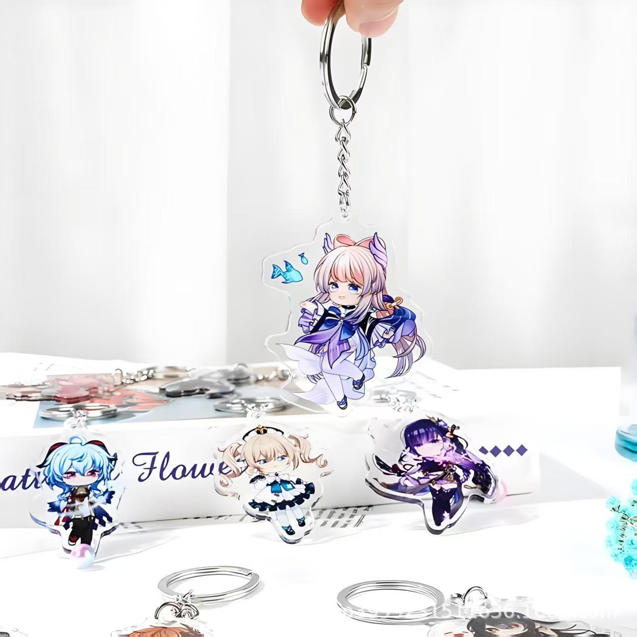 Acrylic Keychain Logo Small Pendant Anime Handmade Custom Design Personalized Picture Shaker Star Standee