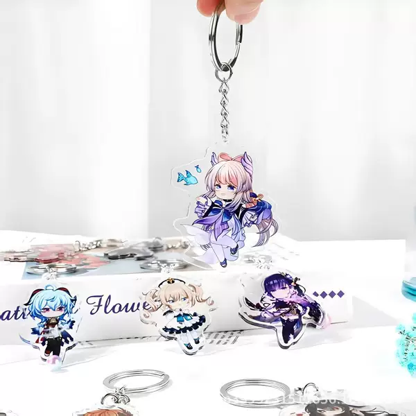 Acrylic Keychain Logo Small Pendant Anime Handmade Custom Design Personalized Picture Shaker Star Standee