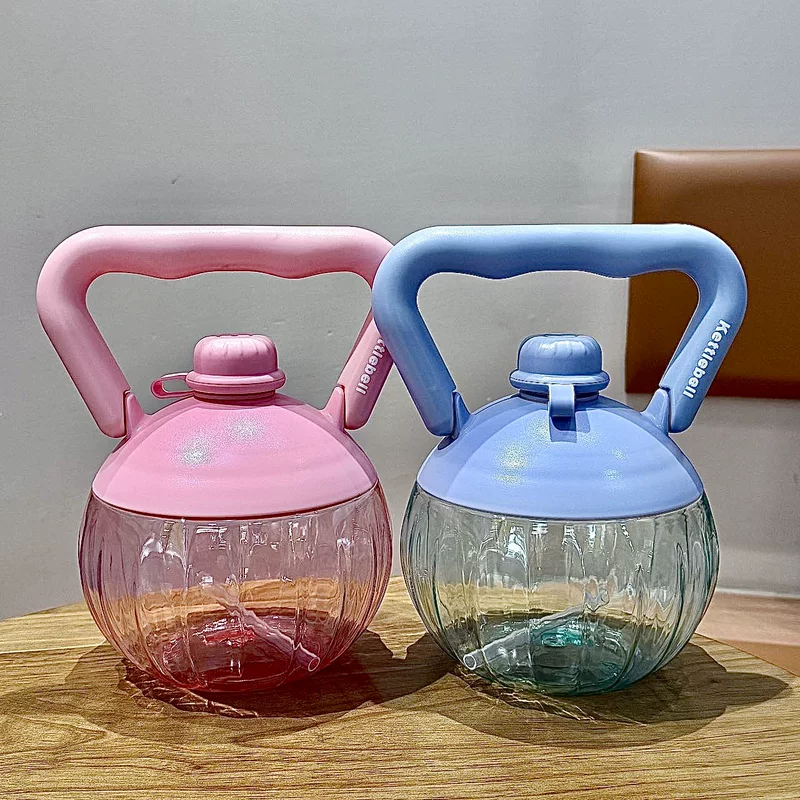 Summer creative dumbbells, handheld teapot for gym, plastic pen