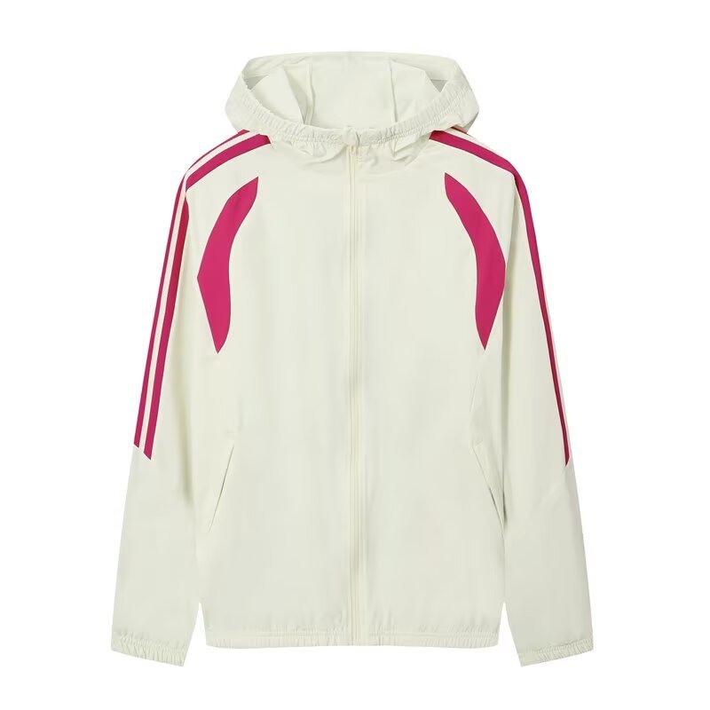 Adult Hooded Windbreaker Men's Long-Sleeved Autumn and Winter Sports Windproof Quick-Drying Woven Fabric Lined Casual Jacket Top