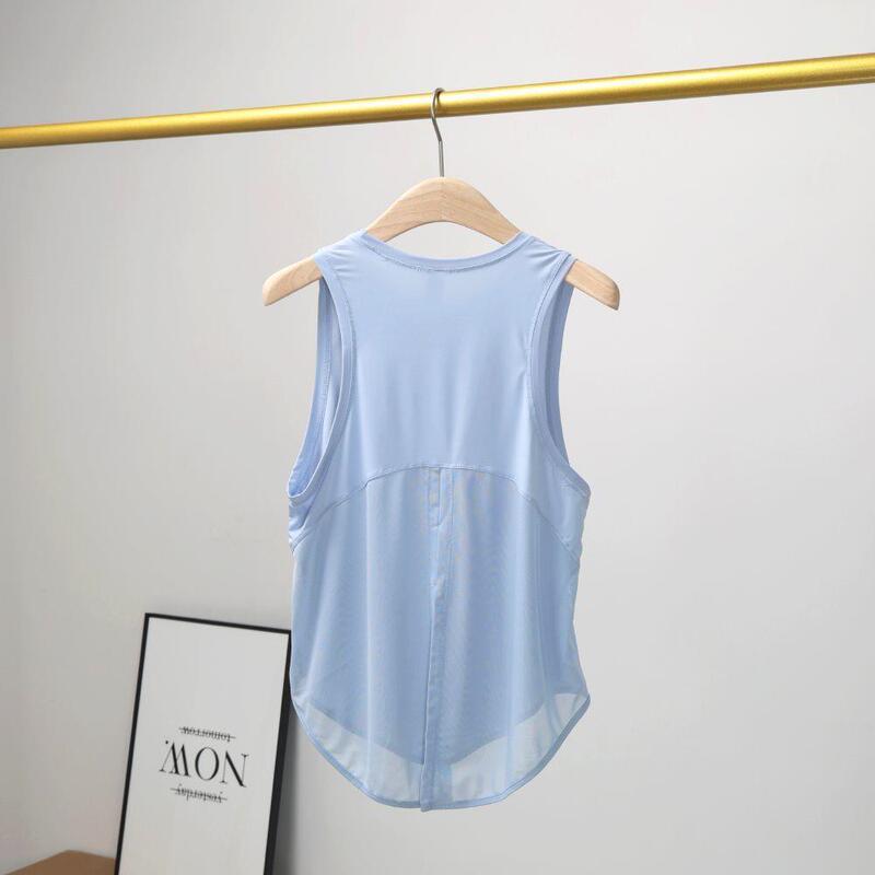 Sports Vest for Women, Quick-Drying Professional Running and Fitness Top, New Style Sleeveless Yoga Wear, Loose Outer Wear Cover-Up