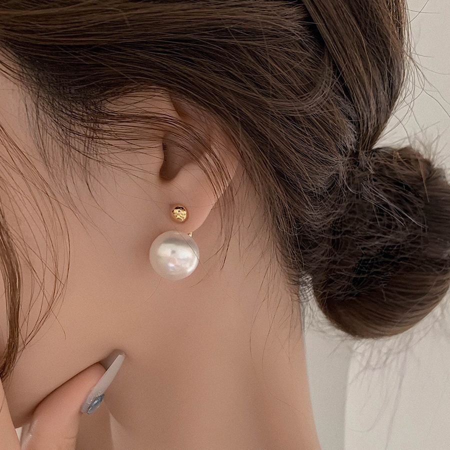 时尚气质一款两戴珍珠耳环轻奢高级感蝴蝶结耳扣时尚百搭双面耳饰