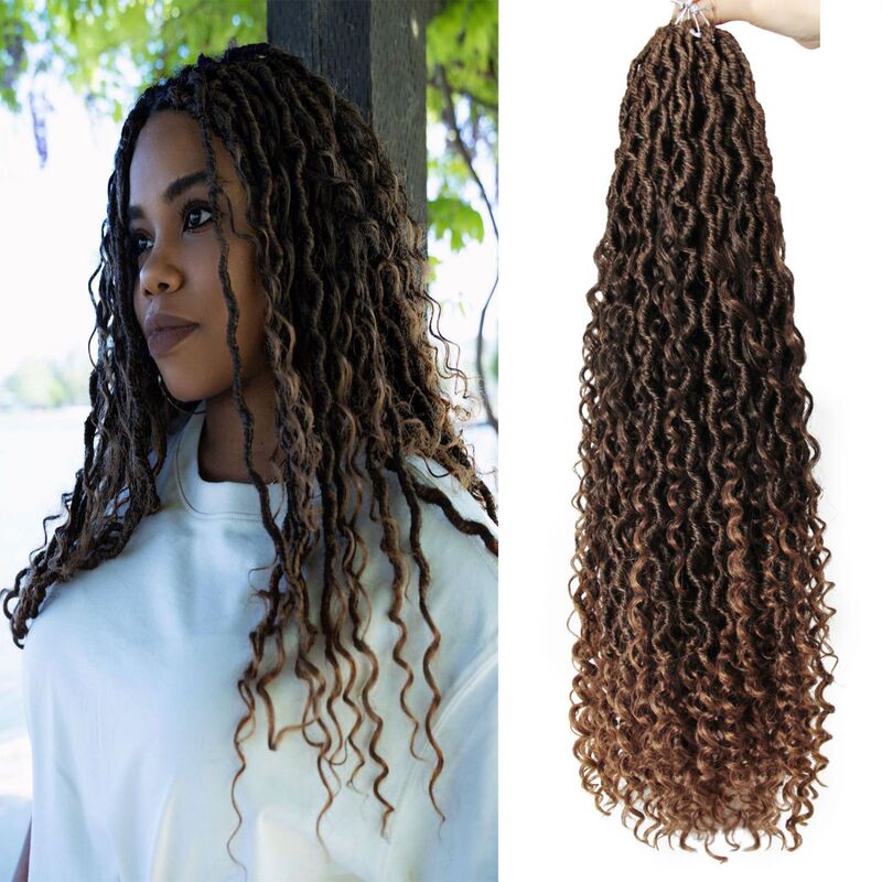 5 Pieces of African Faux Goddess Riverlocs Curly Hair European and American Style