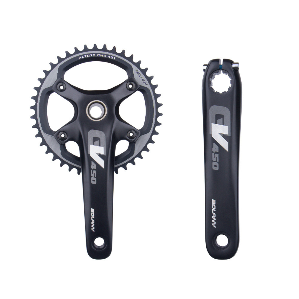 Bolany Off-Road Bike Placa de dientes bicicleta sola placa 170mm hueco manivela integrada 42T modificado diente placa