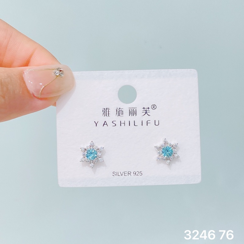 Yashilifu s925 スターリングシルバー新しい絶妙な小さなジルコン光沢のあるイヤリングシンプルで多用途の女性のイヤリング|undefined
