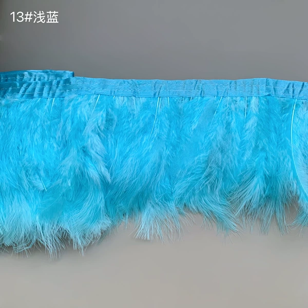 13# light blue [high-quality feathers] 2 meters/piece