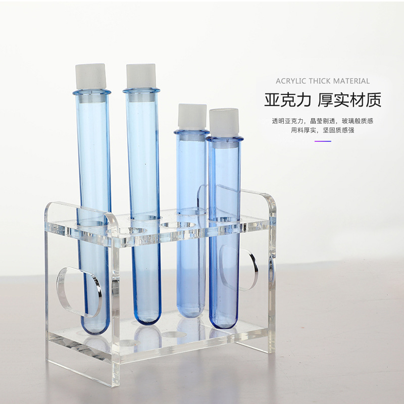 Tubo de ensayo de laboratorio estante acrílico transparente portavasos bar KTV espíritus Copa marco agujero redondo cóctel portavasos