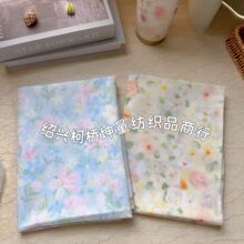 全棉数码韩系温柔黄兰花朵 童装女装亲子家居服床品饰品家居服diy