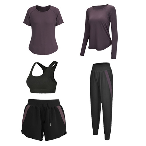 Yoga clothing women's spring/summer internet-famous gym workout set morning running clothes quick-drying loose-fitting large size