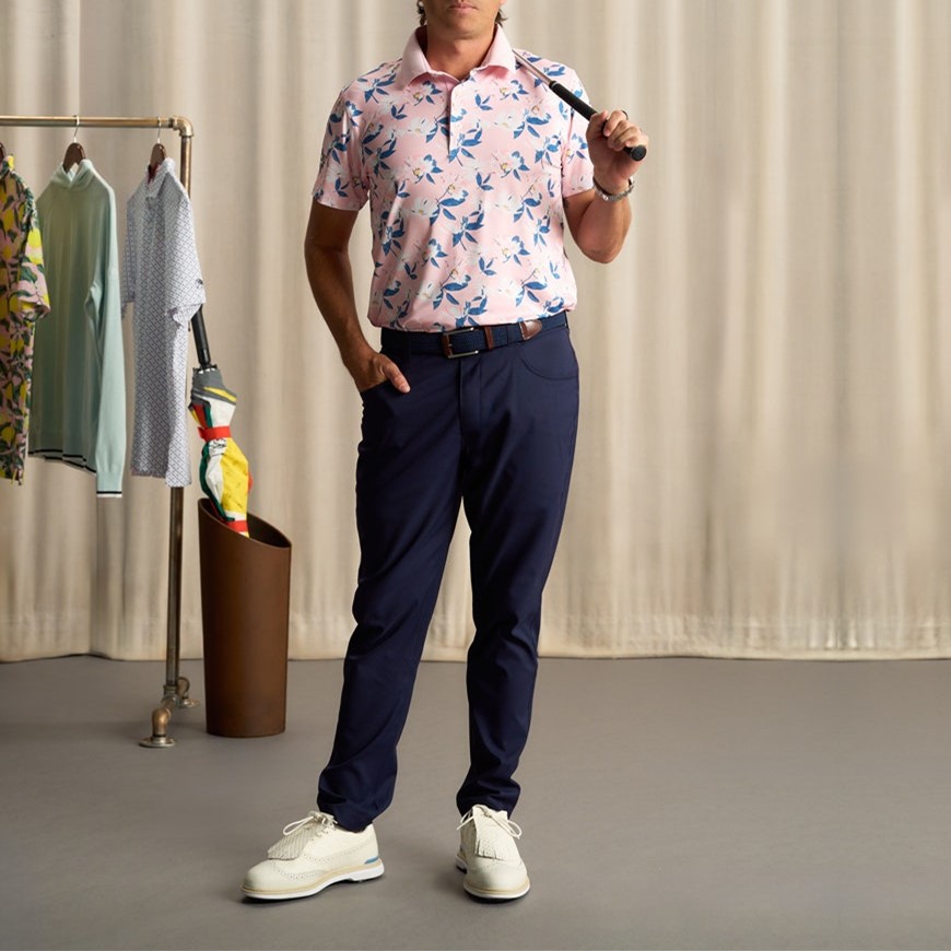 Customized Classy Functional Golf Clothing 3D Printed Quick-Drying Sun Protection Breathable Polo Men's Short-Sleeved T-Shirt