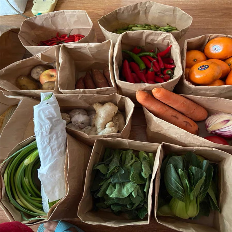 厂家现货食品包装袋防油冰箱收纳纸袋冷藏果蔬收纳整理牛皮纸袋