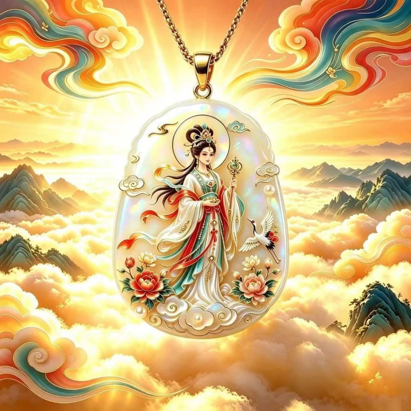 Nine Celestial Maidens Accessories: Alloy Enamel Craftsmanship, Cultural Creativity, New Chinese Style Enamel Painting
