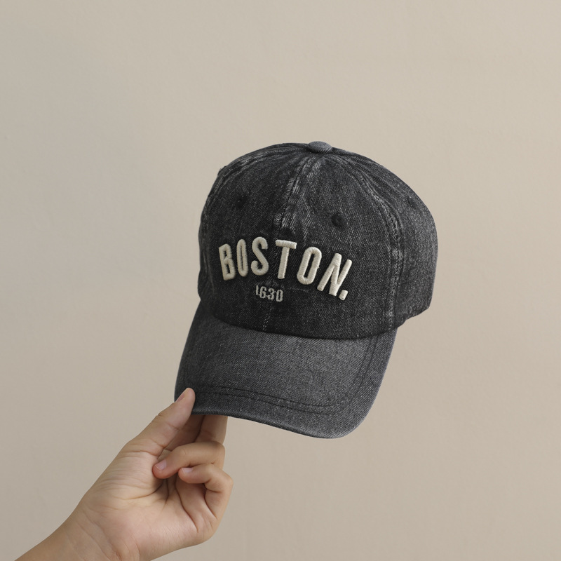 Sombreros infantiles otoño-invierno niñas sombrero de lengua de pato 2024 nuevo otoño para mujeres bebés vaqueros sombrero de béisbol para niños calles fritas