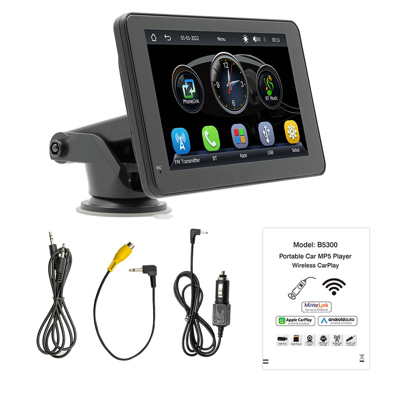 7インチポータブル車載MP5カードラジオバック映像自動車bluetoothプレーヤー無線carplay|undefined