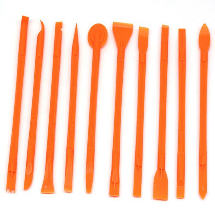 10支装撬棒套装 手机平板笔记本玩具撬棍撬壳工具 塑料双头拆机棒