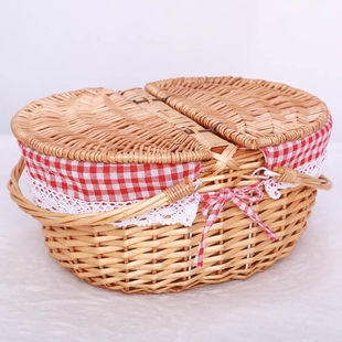 Big travel pen, handheld woven storage basket