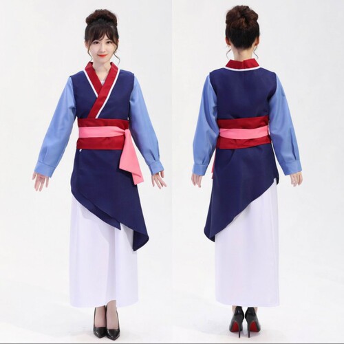 Wholesale Halloween Anime Mulan Cosplay Costume Male Version Anime Mulan Performance Costume