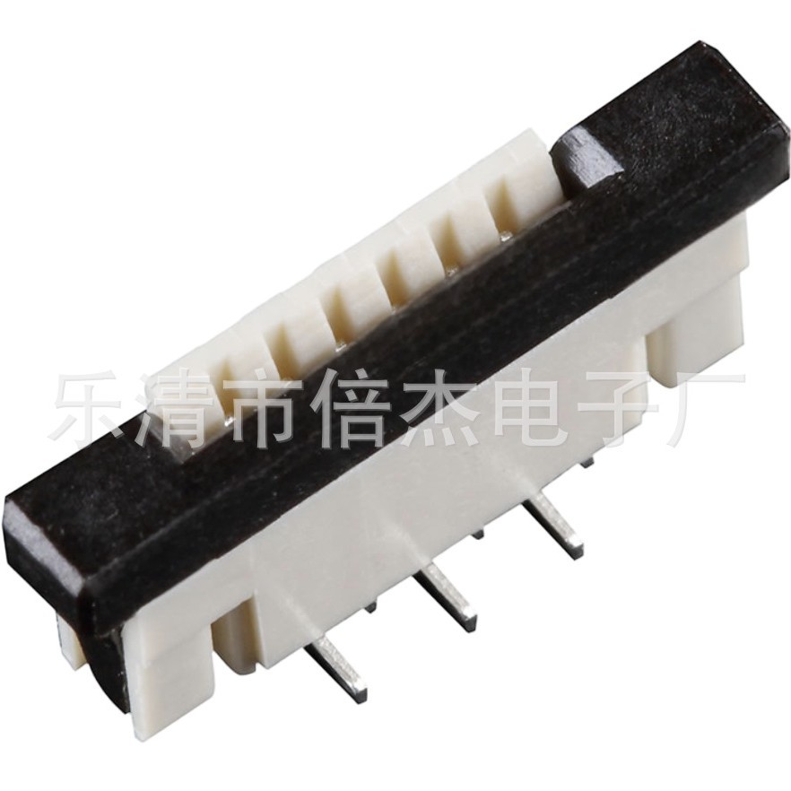 供应FFC/FPC1.0立贴带锁错位脚电缆连接器插座4-40P