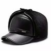 Keep warm demi-season winter baseball cap, increased thickness, for middle age