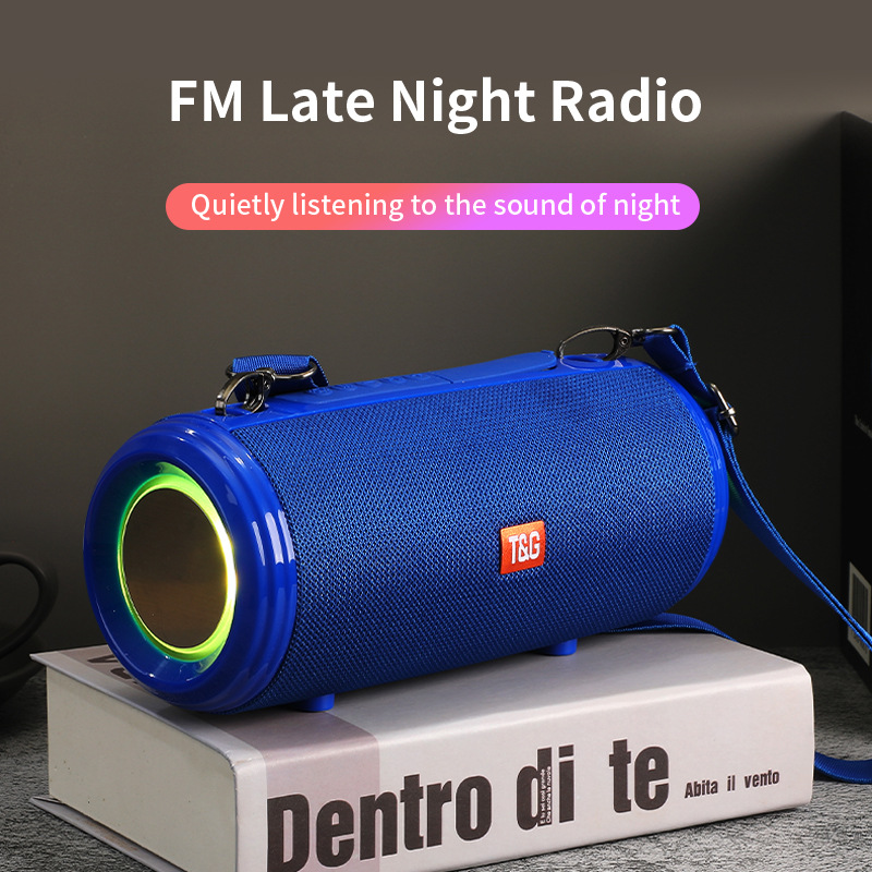 Transfronterizo comercio electrónico TG537 lámpara de color brillante doble membrana al aire libre subwoofer impermeable portátil tarjeta T llamada altavoz Bluetooth