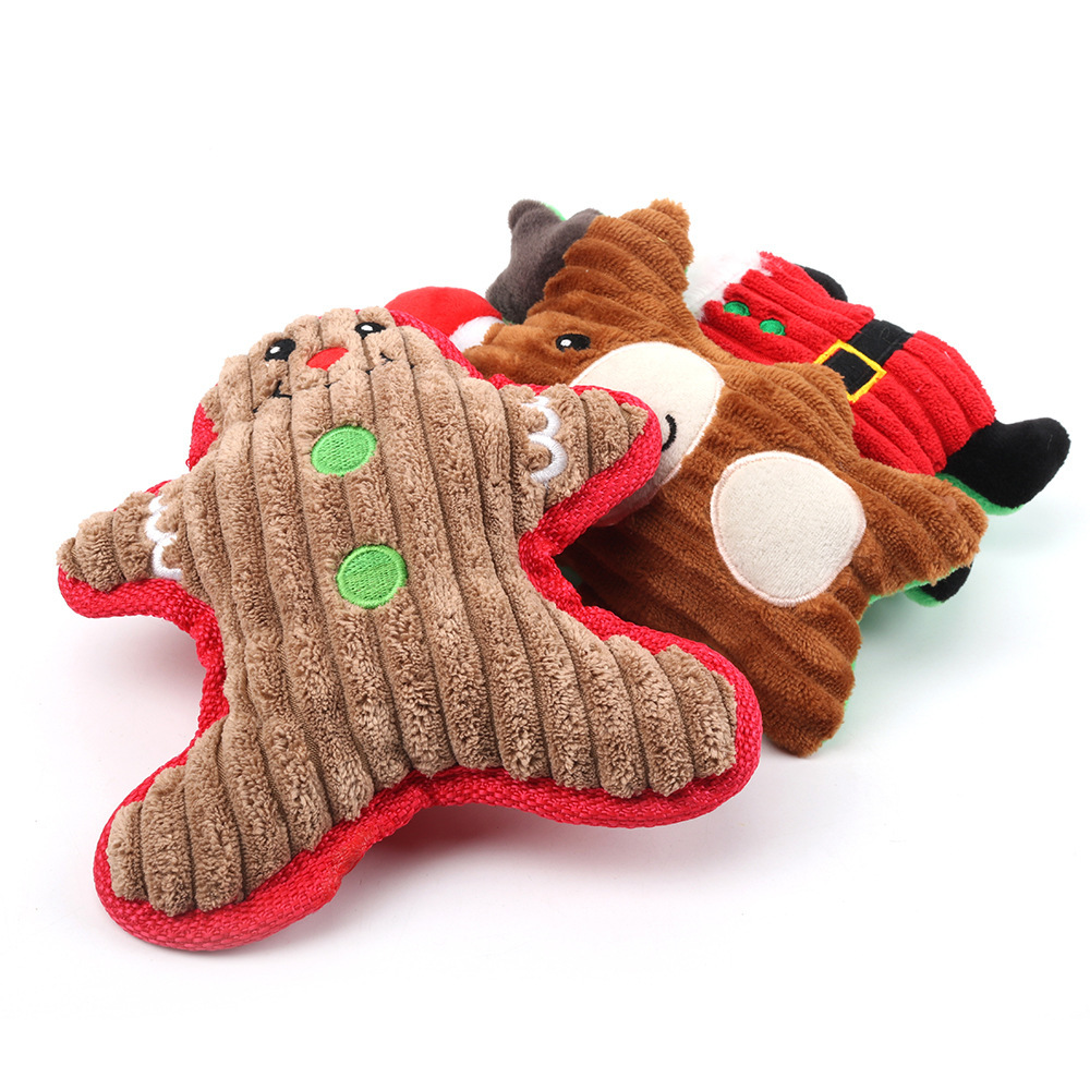 Suministros para mascotas Amazon nuevo juguete para mascotas de Navidad sonando juguete para mascotas de peluche juguete para perros resistente a los mordiscos