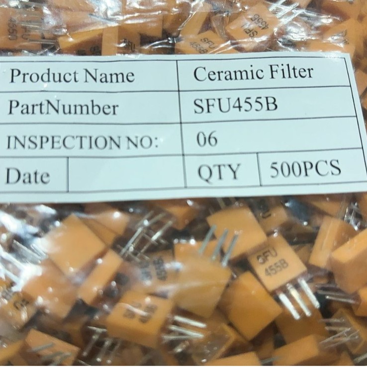 全新正品 SFU455B 陶瓷晶振455K遥控器上收音机 滤波器三脚 455B