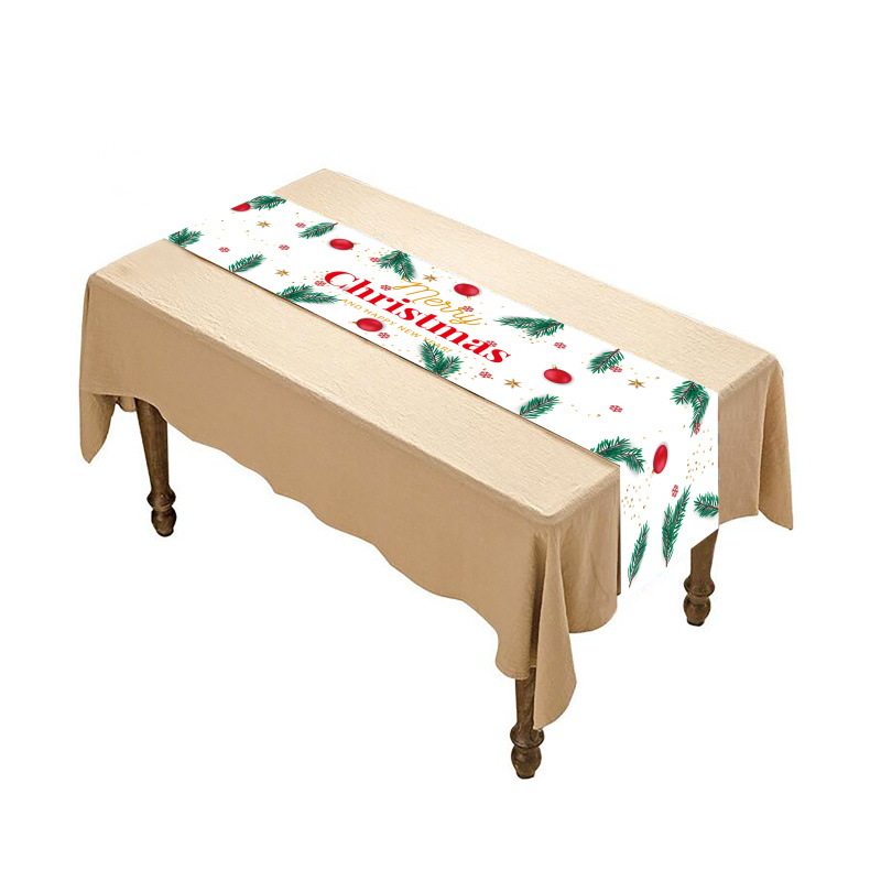 2022 transfronterizo nuevo camino de mesa de Navidad mantel mesa de comedor sala de estar decoración suministros impresión creativa a prueba de agua