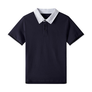 Summer short-sleeved school uniform for primary and secondary school students suit junior high school college style class uniform men's and women's sports T-shirt