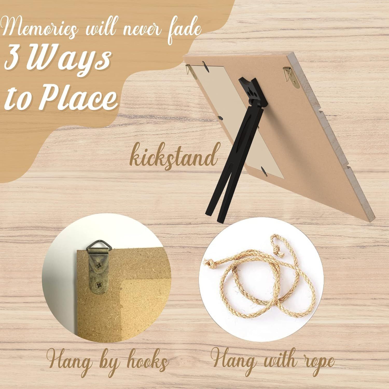 Marco de fotos de madera para bebés huellas de mesa creativa sinuoso marco de fotos de corazón rojo marco de fotos de recuerdo de bebé