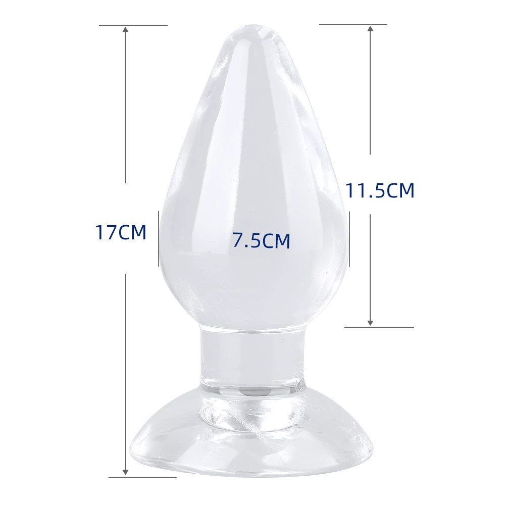 Big Mac backyard anal plug anal plug large, medium and small three-piece high transparent crystal pull bead backyard plug factory supply