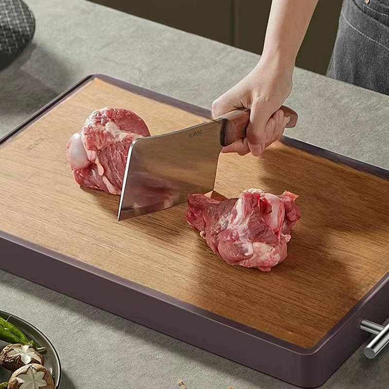 Nuevo tablero de verduras de madera sólida tablero de corte de frutas caseras tablero de recorte tablero de doble cara tablero adhesivo cocina