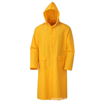 One-Piece Raincoat Wholesale Men and Women Full Body Outdoor Hiking Patch Leather Polyester Pvc Single and Double Patch Yellow Raincoat Poncho