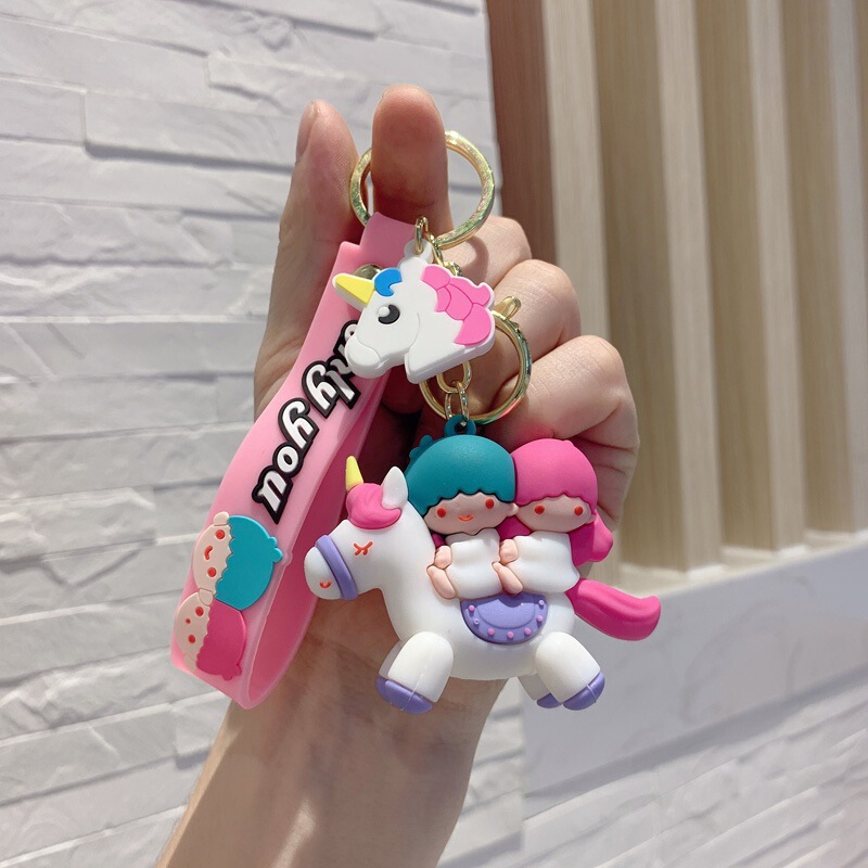 インターネット有名人かわいい馬 Xiaochi 虹馬ユニコーンキーホルダーカップルバッグペンダント車のキーチェーンギフト卸売|undefined