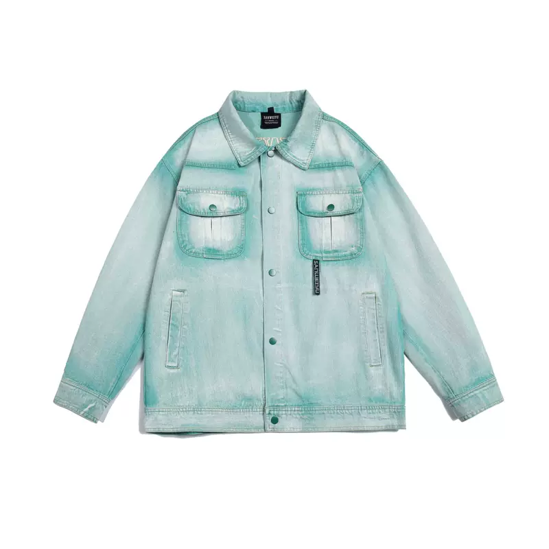 Autumn solid denim jacket