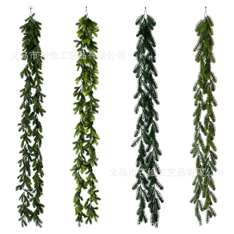 Cross-border simulated Christmas rattan artificial green plants for…