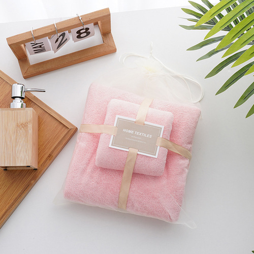 Wholesale Towel Bath Towel Mother and Child Set Thickened Absorbent Coral Fleece Set Handicraft Gift Facial Cleaning Towel 