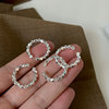 Retro fashionable ring hip-hop style, Japanese and Korean, silver 925 sample, punk style, on index finger