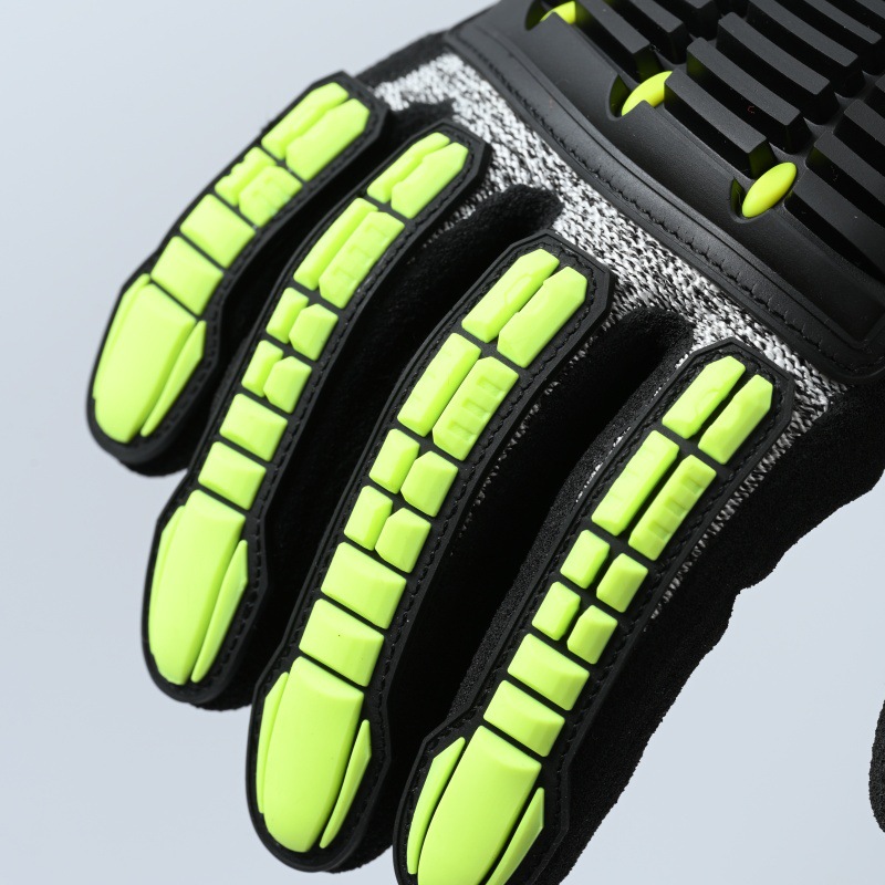 Fabricantes de suministro de guantes antichoque y antichoque para montar al aire libre guantes de espesamiento HPE guantes de protección anti-corte para reparación de automóviles